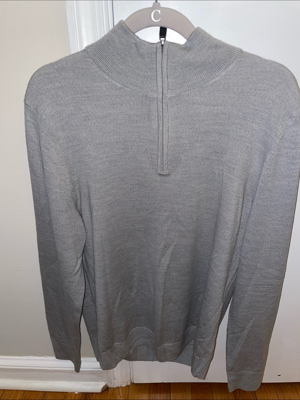 Jos A Bank Men's Grey Half-Zip Sweater